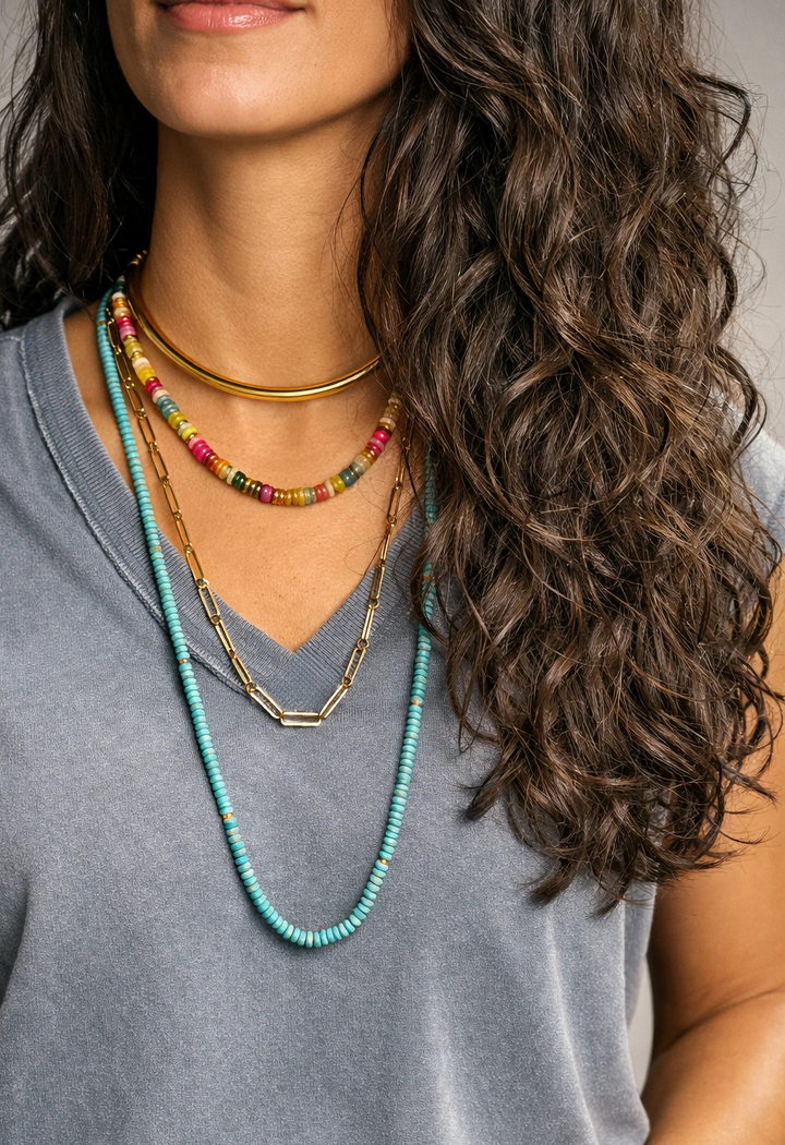 IRIS Mixed Beads 15" Necklace