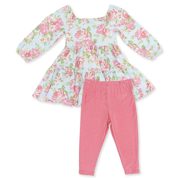 Angeline Floral Dress & Legging Set