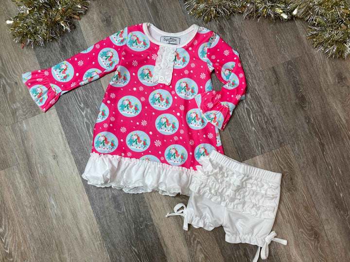 SUG Christmas Unicorn Nightgown with Bloomer