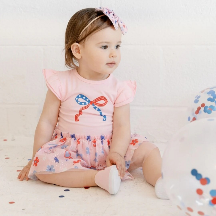 SWE Pink Bow Tutu Bodysuit Dress