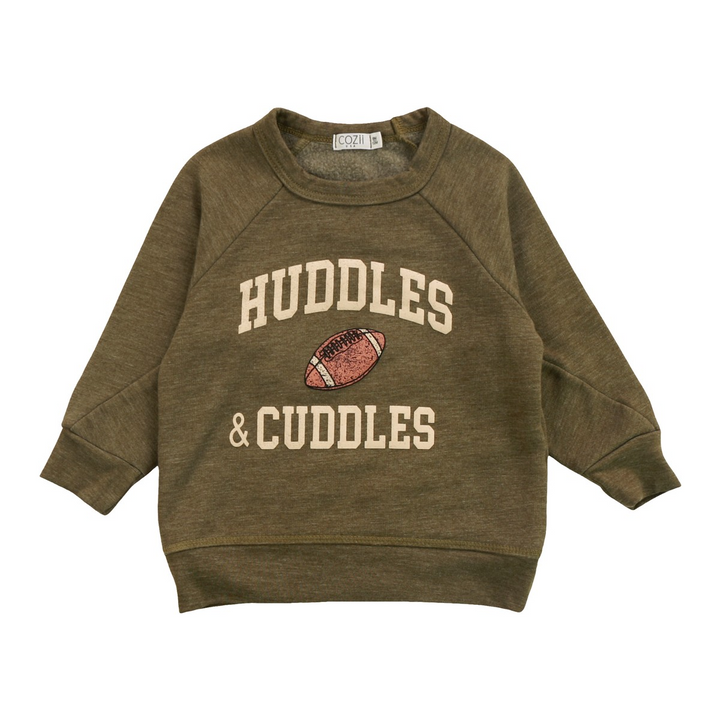 Huddles & Cuddles Sweatshirt in Olive Green