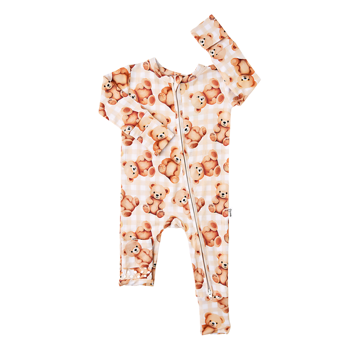 Teddy Bear Zip Footie