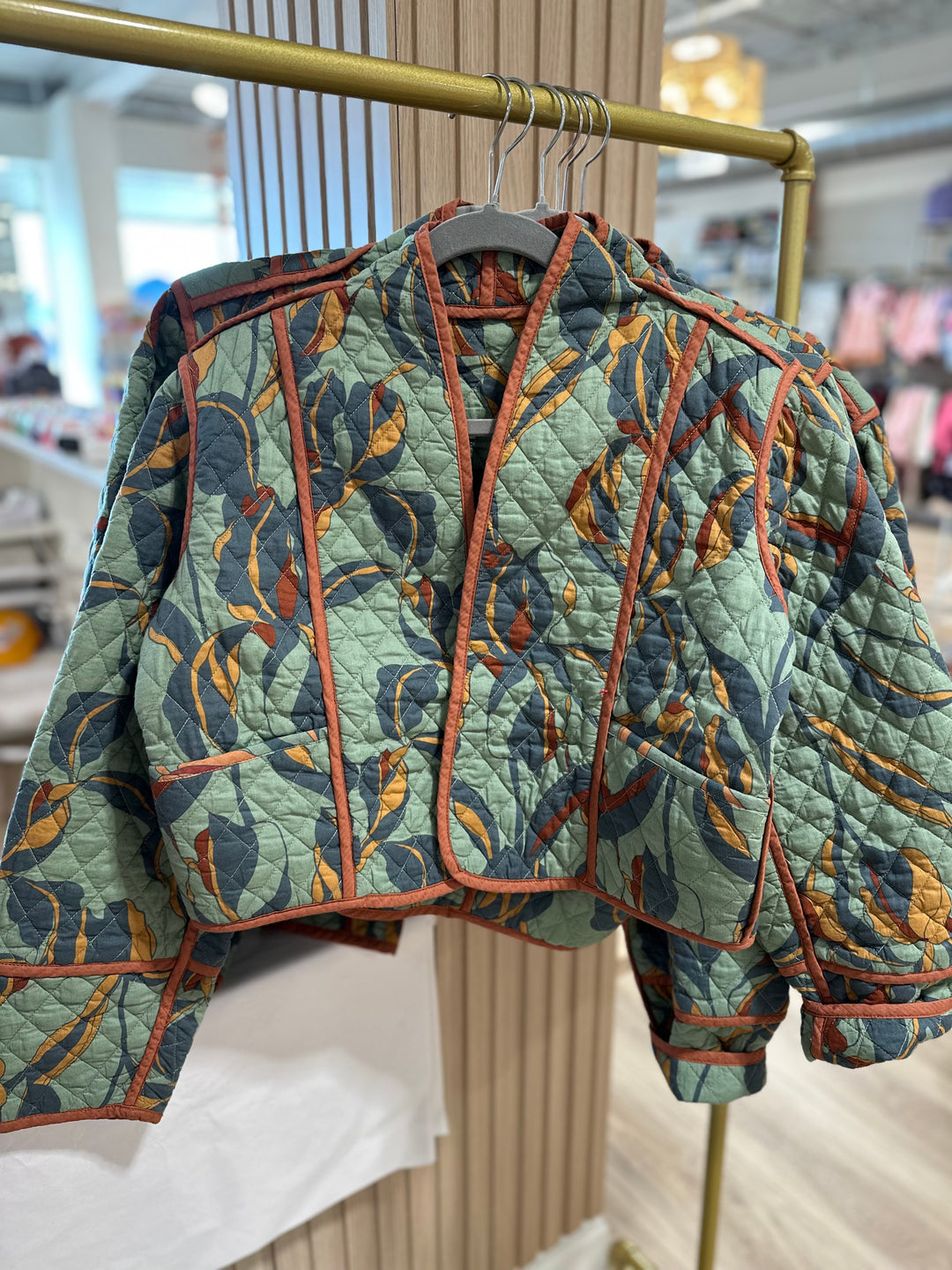 STE Adalynn Quilted Open Front Jacket in Sage – Lula Boutique