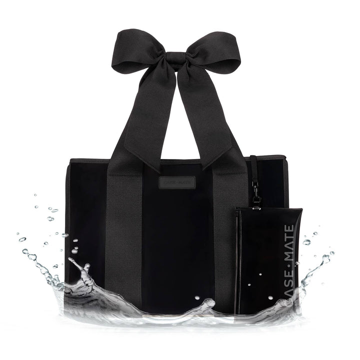 Case-Mate Midnight Black Bow Jelly Tote Bag