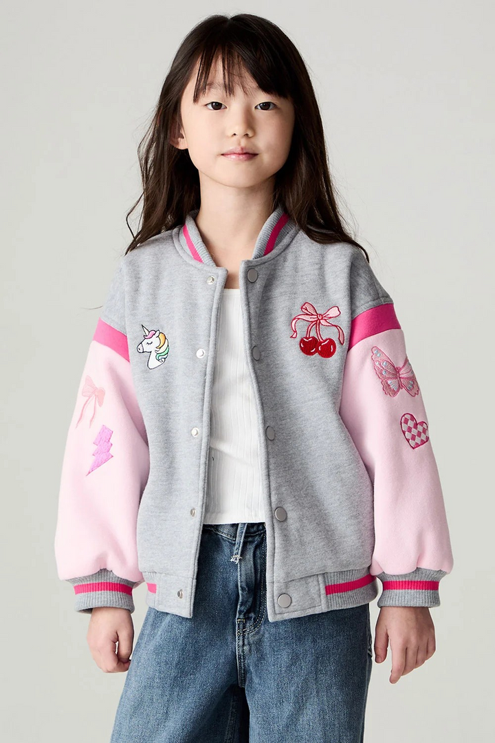 Girl Power Cherry Medley Varsity Jacket