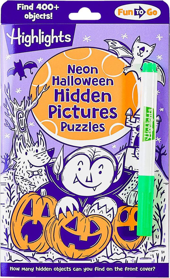 Neon Halloween Hidden Pictures Puzzles