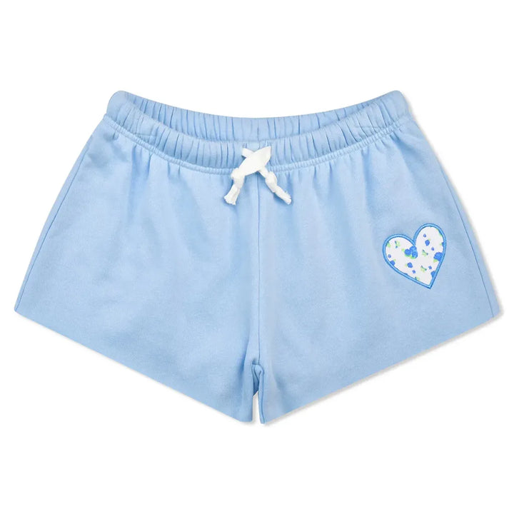 Blue Ditsy Floral Sweat Shorts