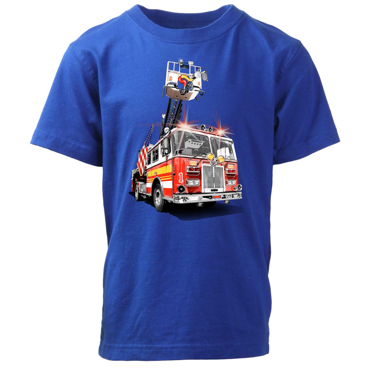 WES Firetruck Tee in Blue