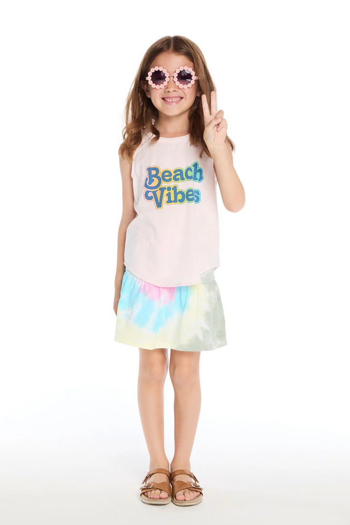 Rainbow Tie Dye Peplum Skort — alternate view 3