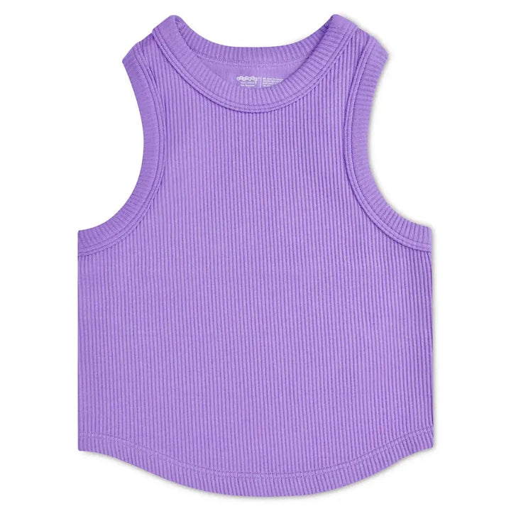 ISC Vivid Violet RIBBED RACERBACK TANK TOP