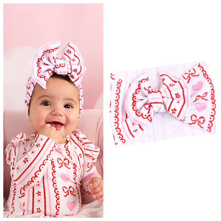 Hallie HEADWRAP Valentines Day Baby Toddler Hair Accessories: Headwrap