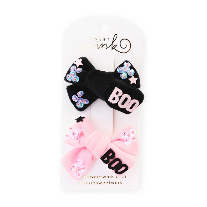 Boo Bows Clip Set