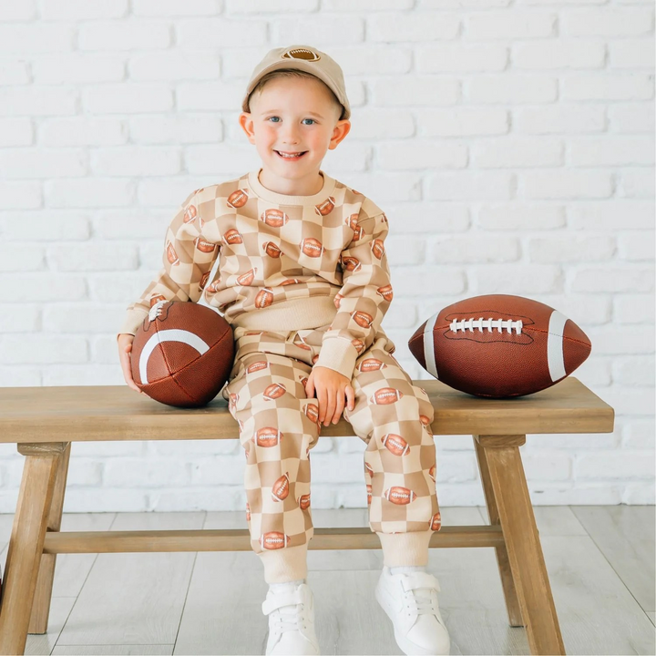 Football Checkered Sweatpants Jogger — alternate view 2