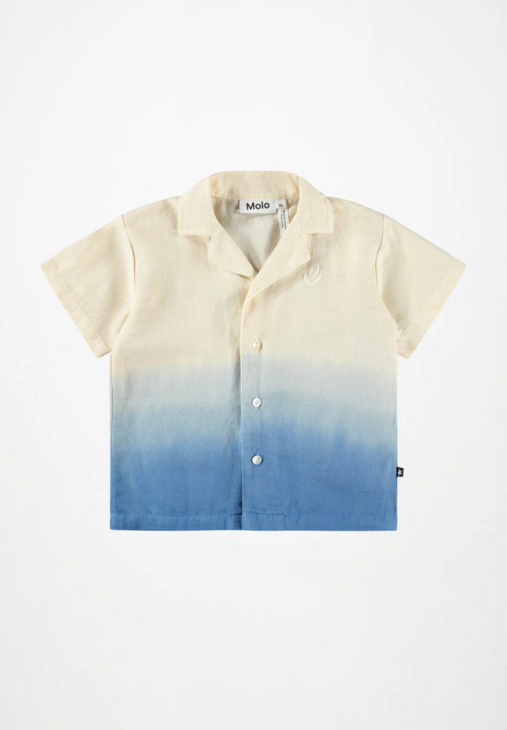 Toddler Boy Linen Ombre Solar Summer Shirt