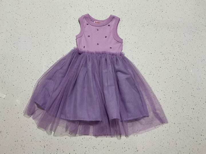 Lexi Jewel Tulle Dress in Lavender