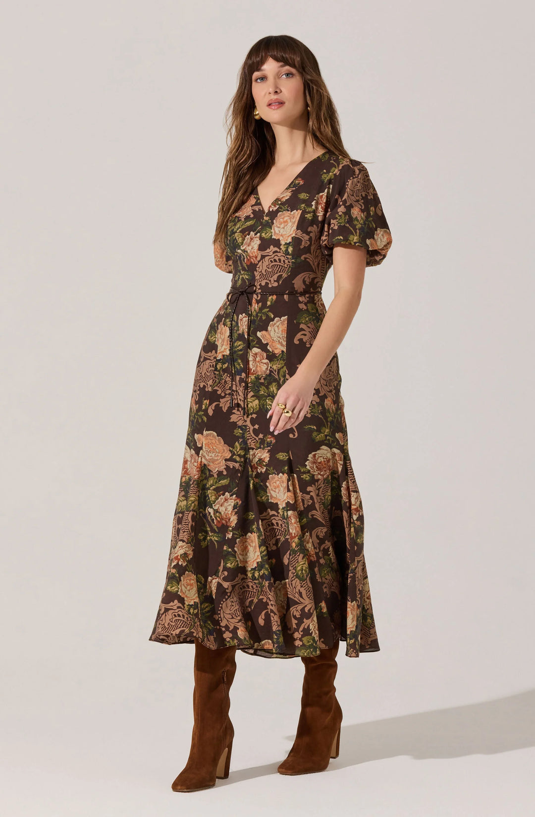 AST Lavena Brown Floral Dress  Lula Boutique for Women and Children