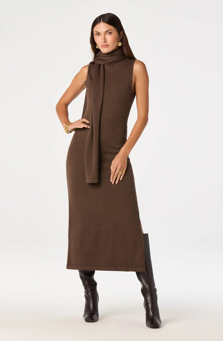 Shyanne Turtleneck Scarf Sweater Dress