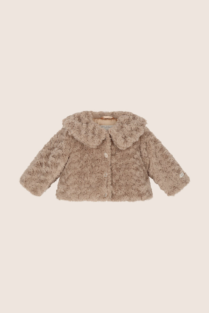 Le Chic Bunny Furry Winter Coat - Dune - product view 1