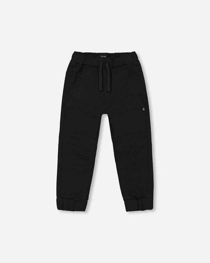 DPD Boys Stretch Twill Joggers in Black