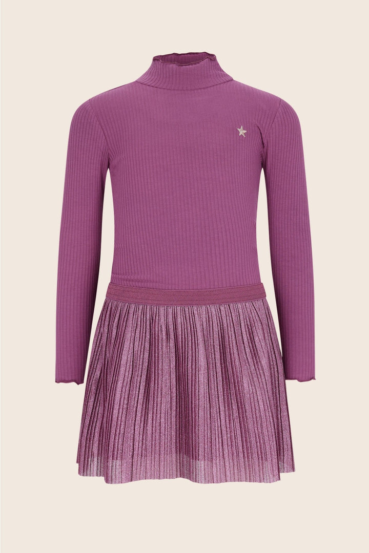 Like Flo Miley Combi Dress with Pleated Glitter Skirt - Purple Mauve - product view 1