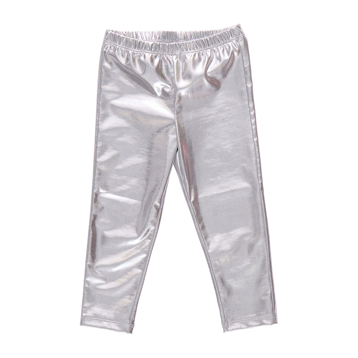 Silver Lame Legging