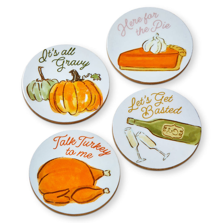 TAG Turkey & Toast Coasters, Set of 4