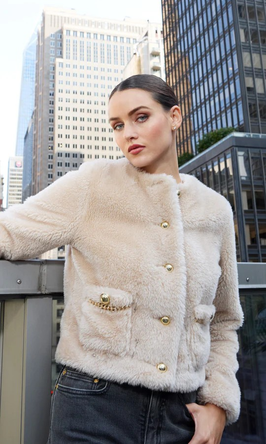 Jen Faux Lamb Fur Jacket