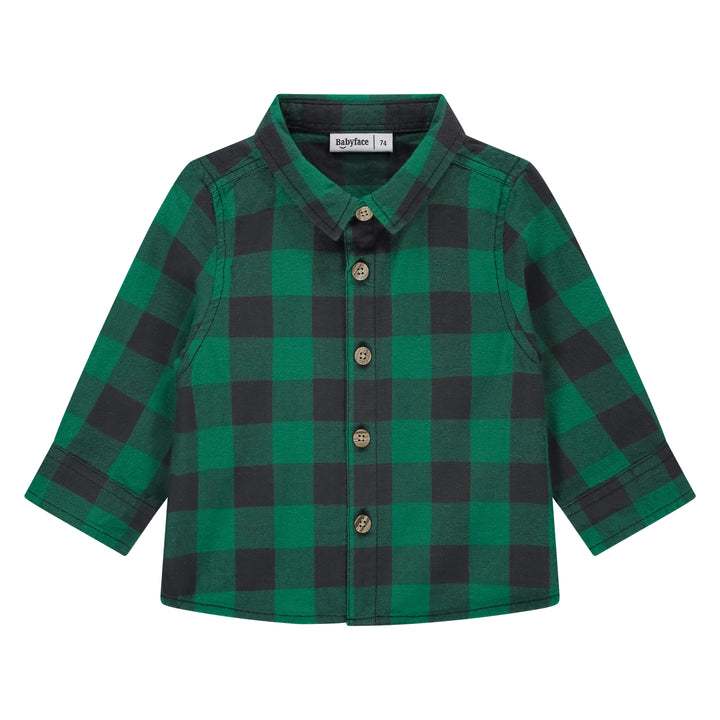 Green Check Baby Button Down Shirt
