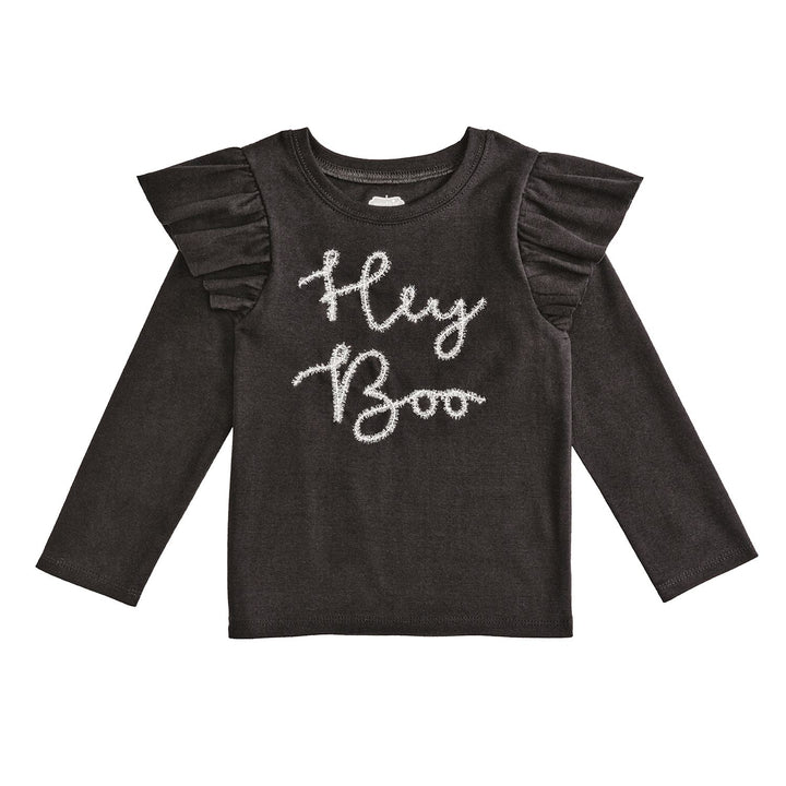 Black Hey Boo Tinsel Tee
