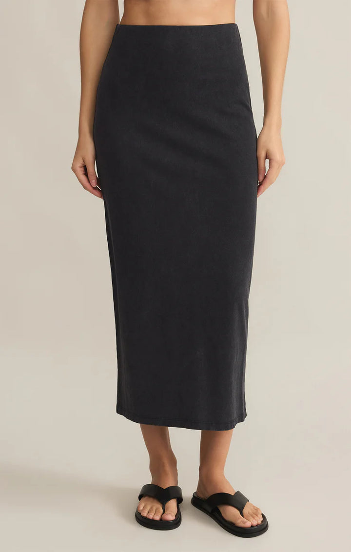 Gail Midi Skirt in Black