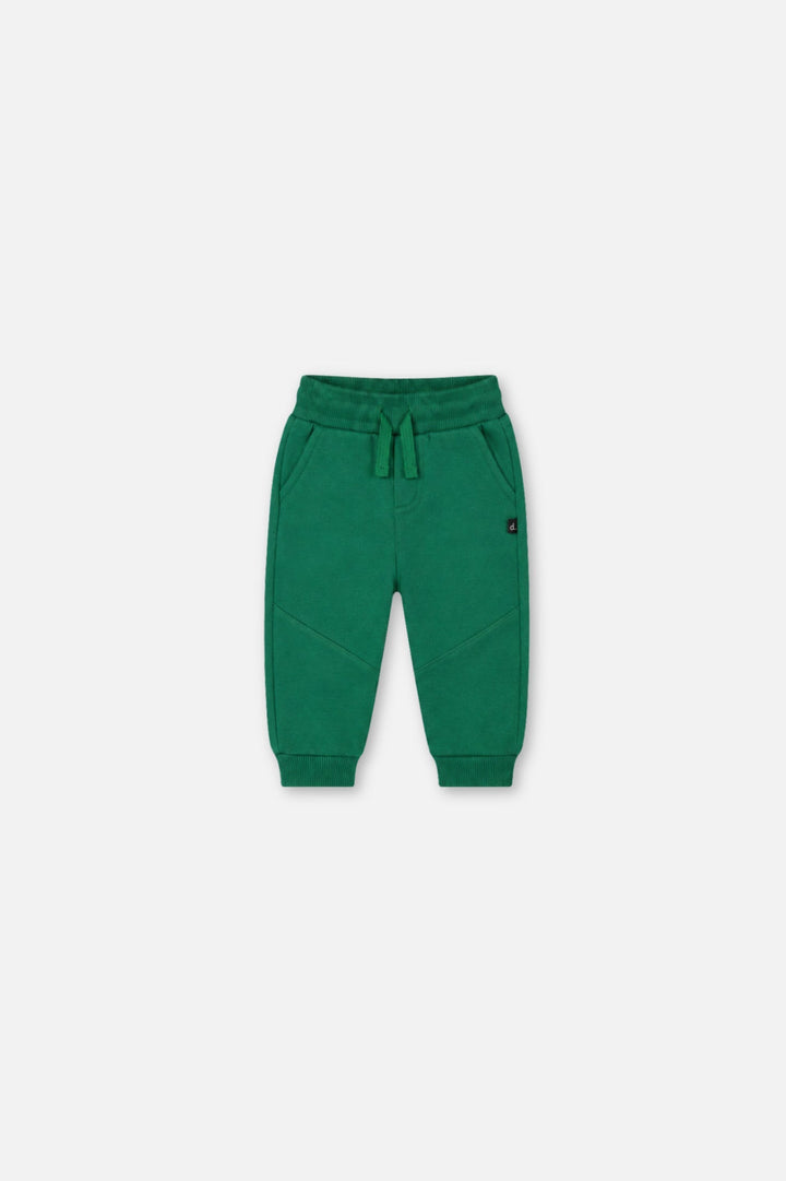 Deux Par Deux Baby Fleece Sweatpants Green - front