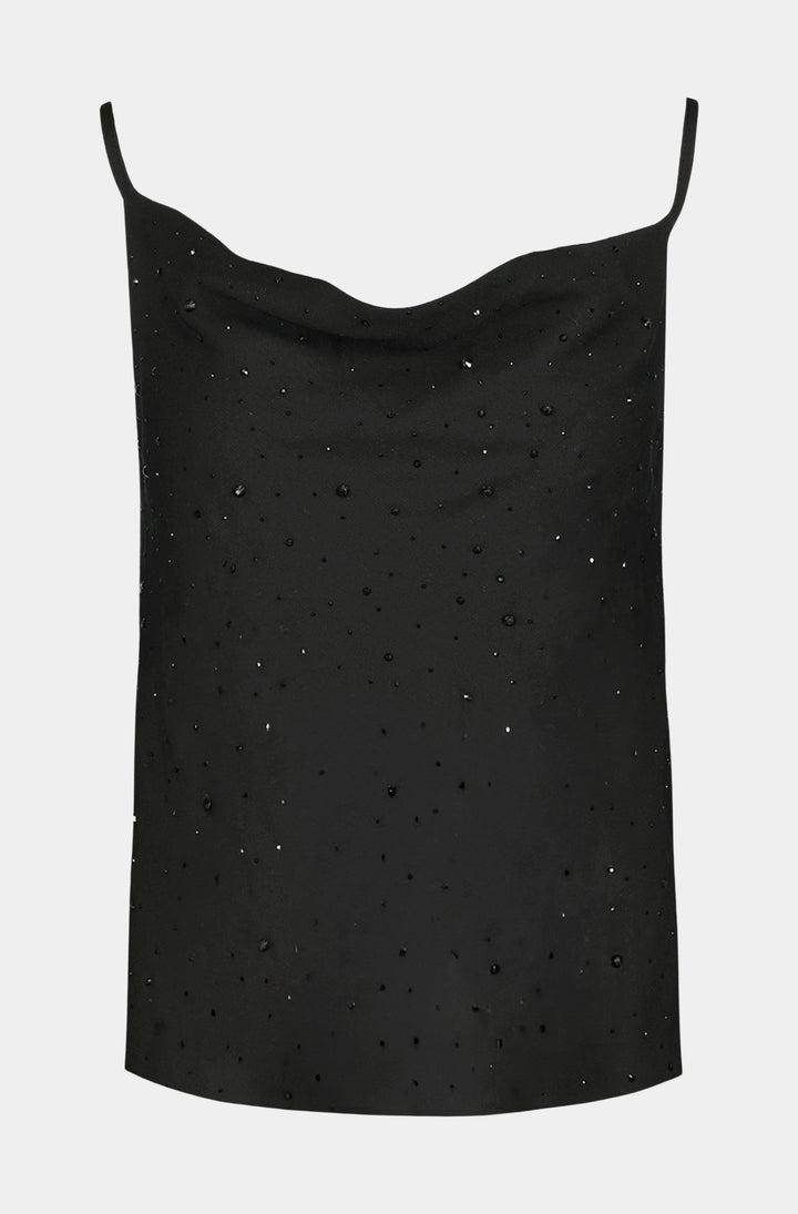 Bishop + Young Audrina Studded Cami in Noir — front view