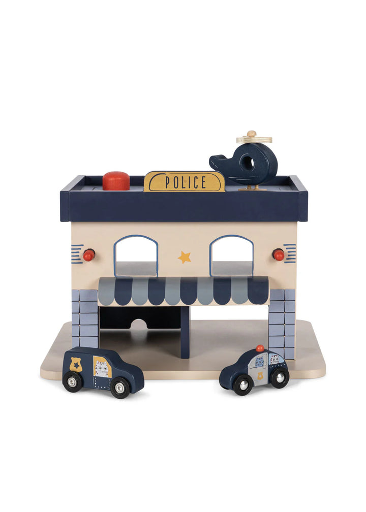 Wooden Police Station Toy Set