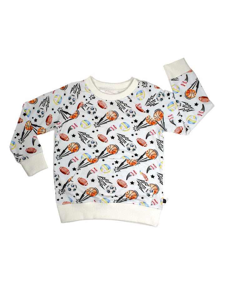 Mike All Over Sports Pullover Sweatshirt