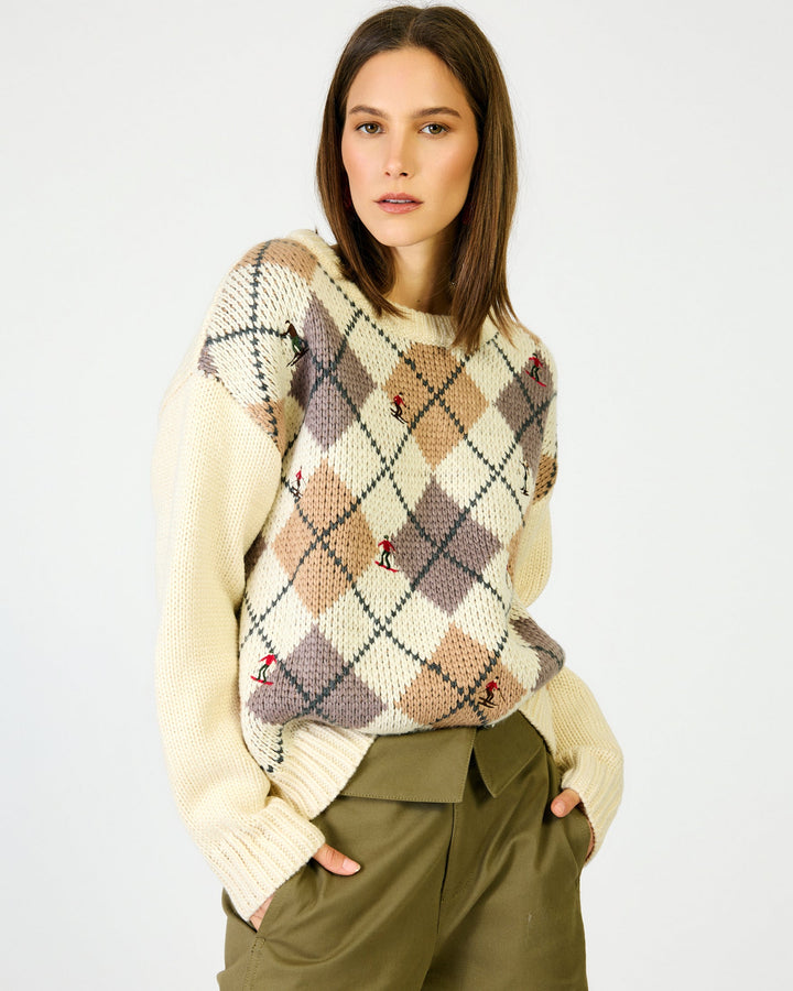 Line & Dot Bernie Sweater in Ivory Multi - view 1