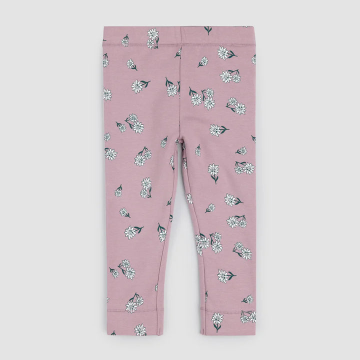 Purple Poinsettia Print Leggings