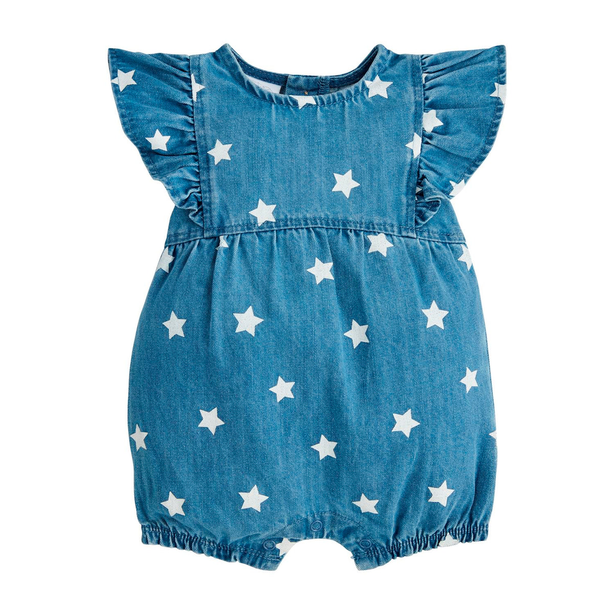 MUD Star Denim Ruffle Romper – Lula Boutique