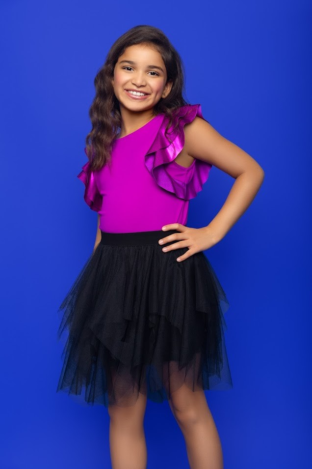 Black Cascade Skirt