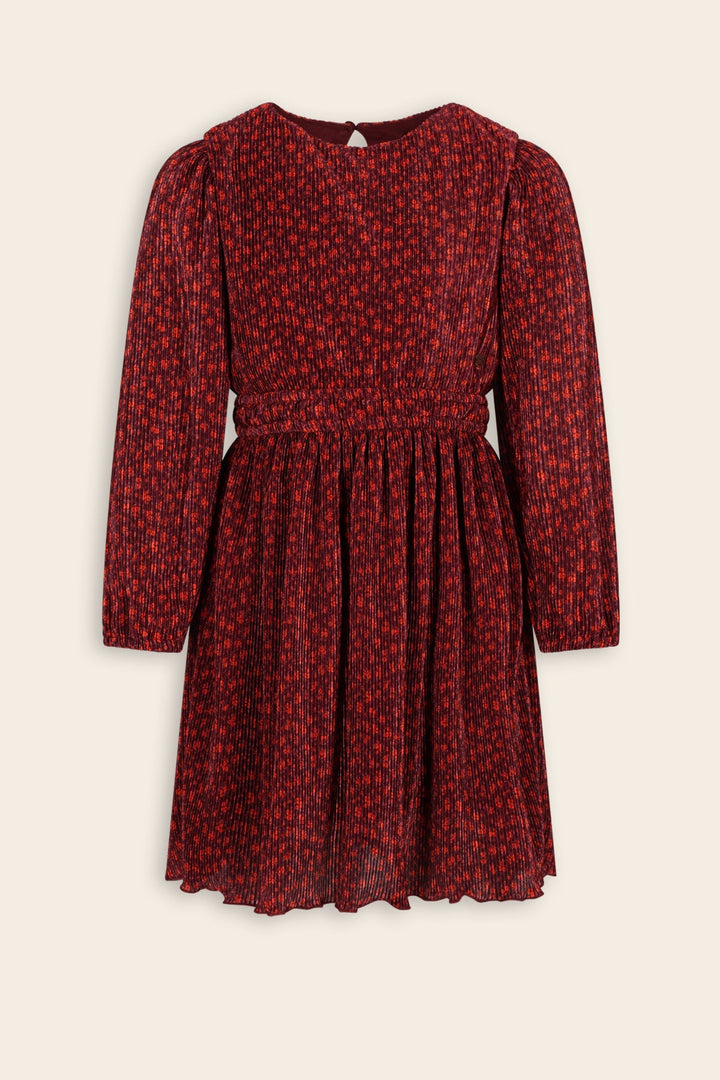 NONO Mamai Autumn Flower Pleated Dress - Bordeaux - product view 1