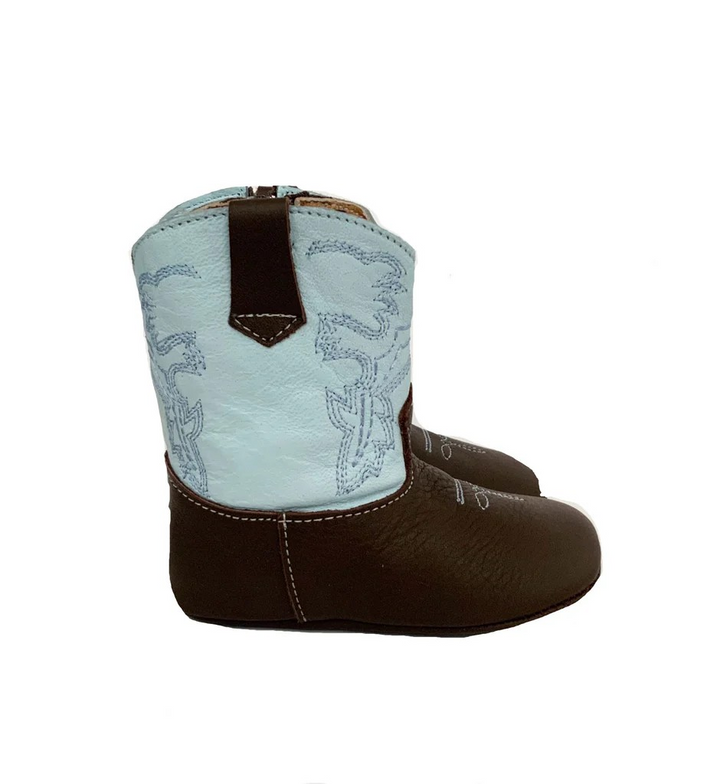 Frisco Blue Baby Leather Cowboy Boot