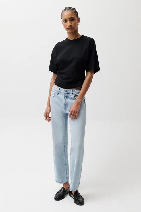 Lexi Mid Rise Bowed Leg in Dolce Vita