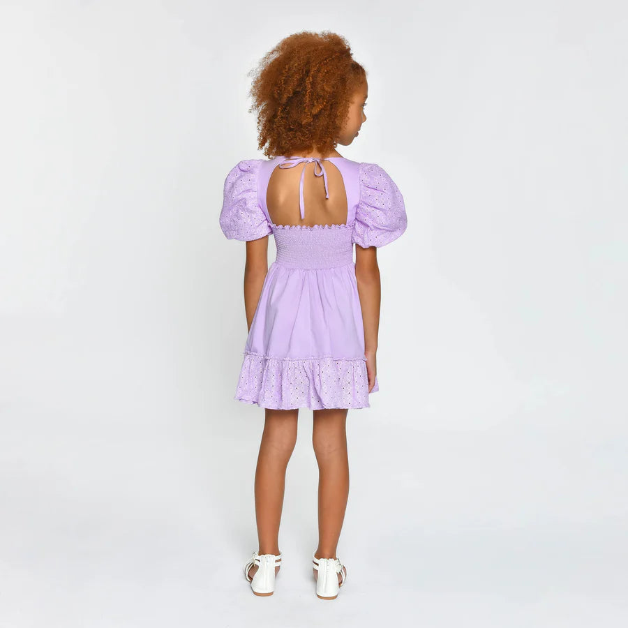 logan mini dress PEI Logan Puff Sleeve Mini Dress in Lilac MEDIUM 7/8