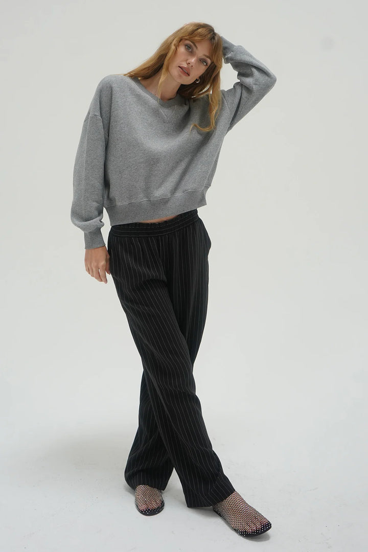 Santo Pinstripe Elastic Wasit Pants