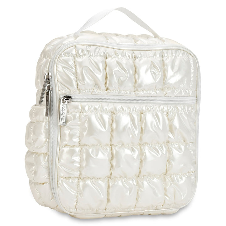 Pearl White Shiny Lunch Tote