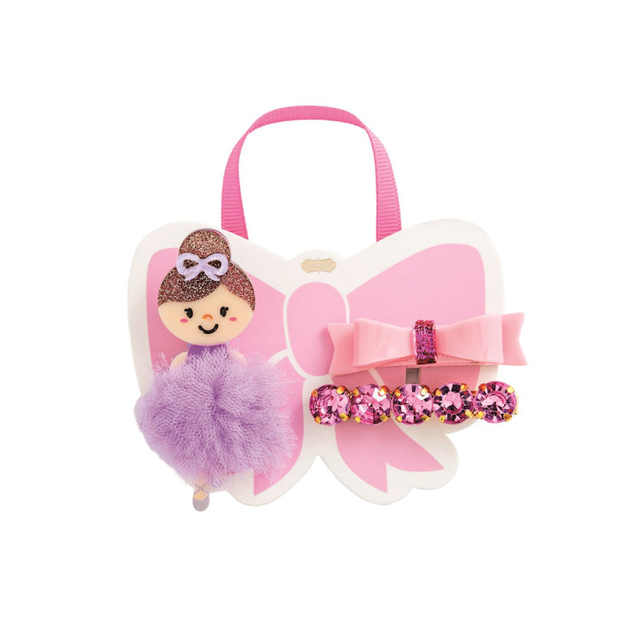 Purple Ballerina Hair Clip Set