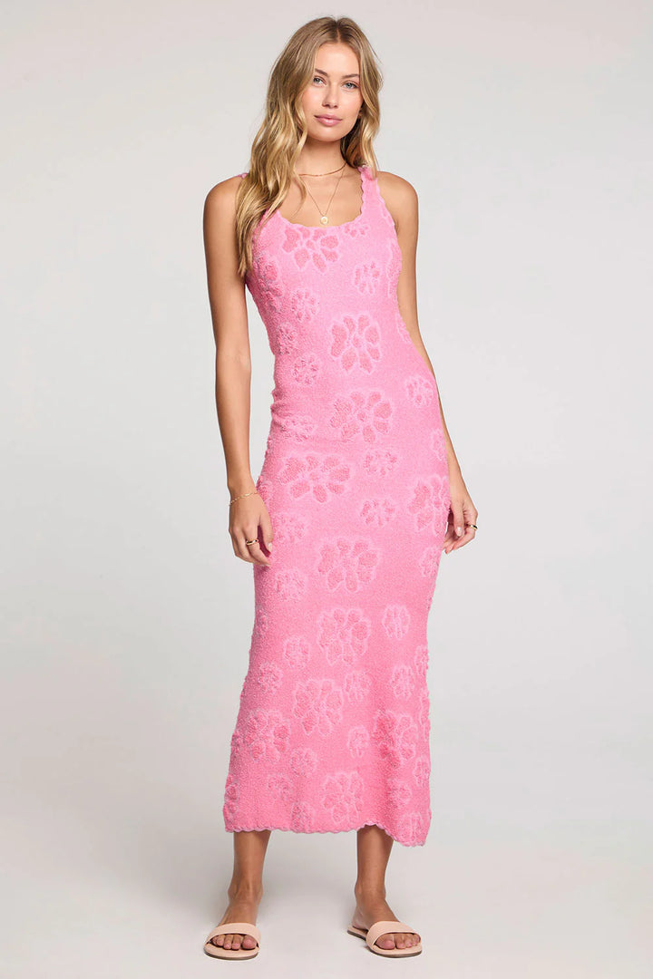 Britt Tank Midi Dress in Petal Pink