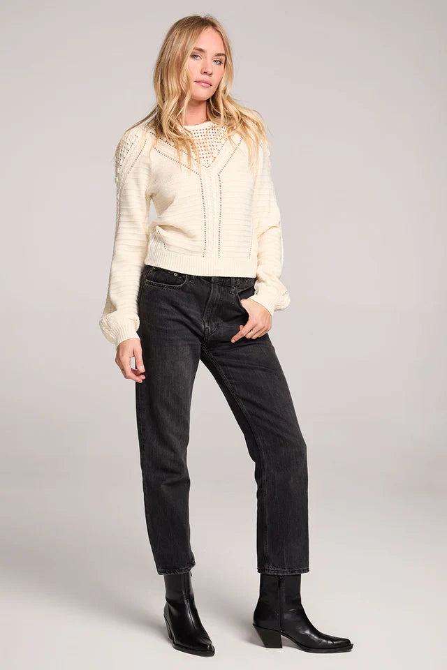 Gianny Ivory Pointelle Sweater