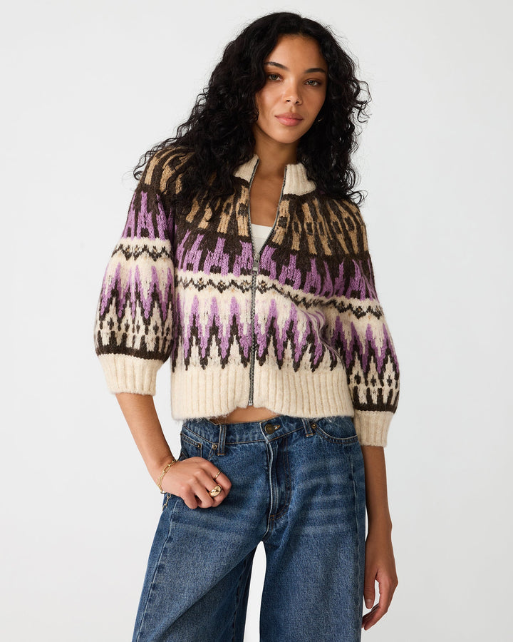 Steve Madden Adley sweater in Multi - front styled view