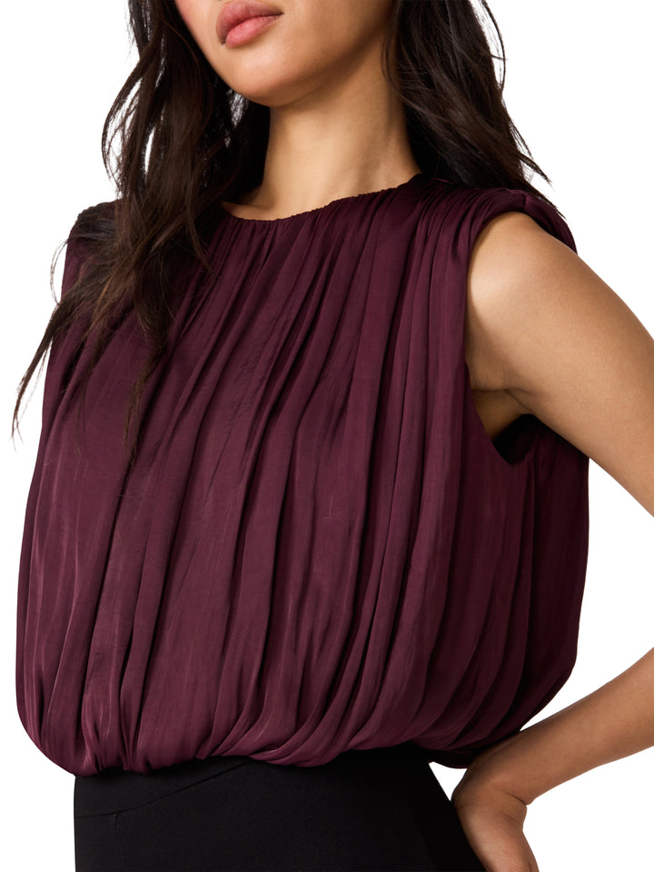 Milana Bubble Top in Purple Wine