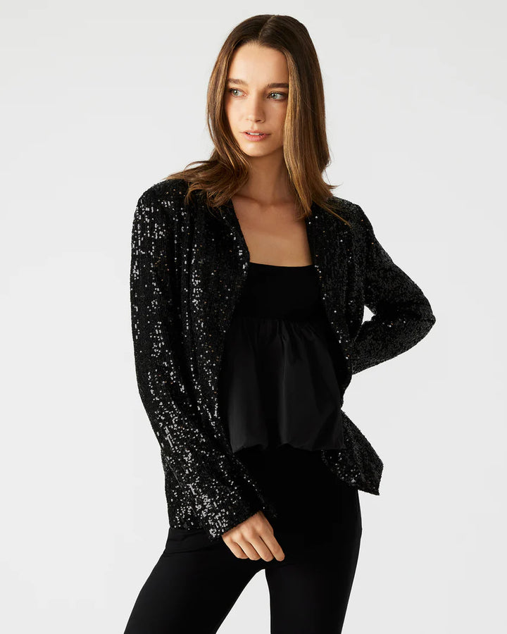 Black Sequin Payton Blazer